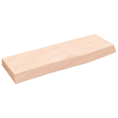 Wall Shelf 60x20x4 cm Untreated Solid Wood Oak