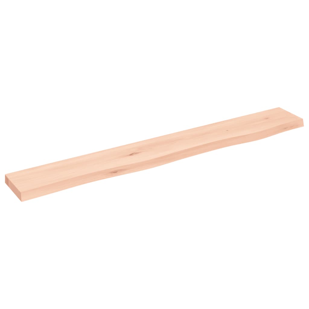 Wall Shelf 80x10x2 cm Untreated Solid Wood Oak
