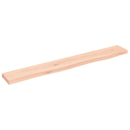 Wall Shelf 80x10x2 cm Untreated Solid Wood Oak
