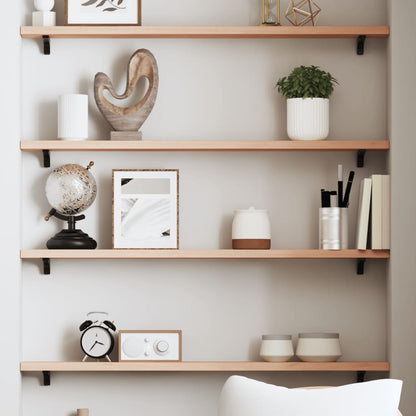 Wall Shelf 80x10x2 cm Untreated Solid Wood Oak