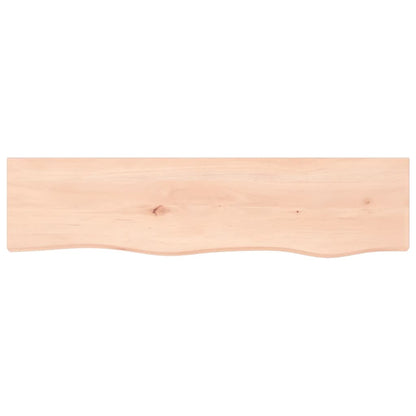 Wall Shelf 80x20x2 cm Untreated Solid Wood Oak
