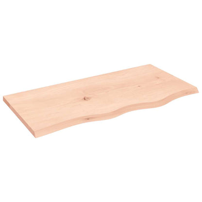 Wall Shelf 80x40x2 cm Untreated Solid Wood Oak