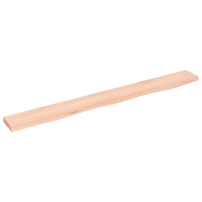 Wall Shelf 100x10x2 cm Untreated Solid Wood Oak