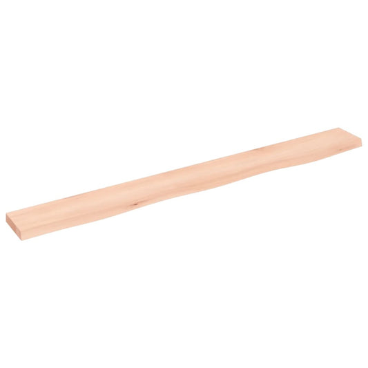 Wall Shelf 100x10x2 cm Untreated Solid Wood Oak