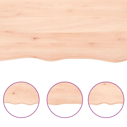 Wall Shelf 100x20x4 cm Untreated Solid Wood Oak