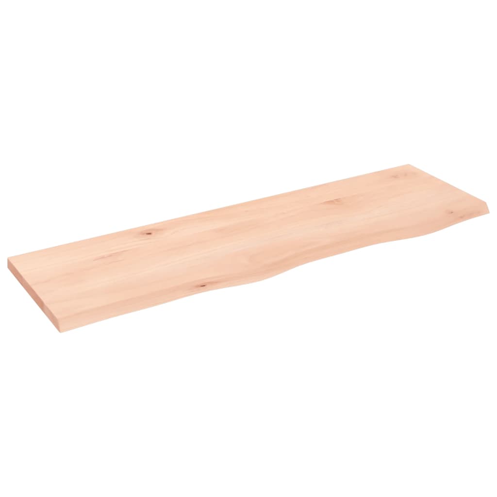 Wall Shelf 100x30x2 cm Untreated Solid Wood Oak