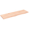 Wall Shelf 100x30x2 cm Untreated Solid Wood Oak
