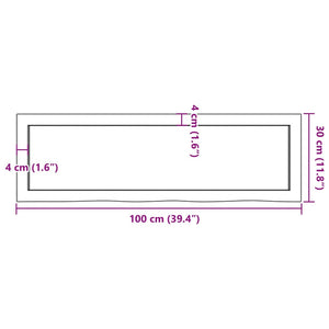 Wall Shelf 100x30x(2-6) cm Untreated Solid Wood Oak