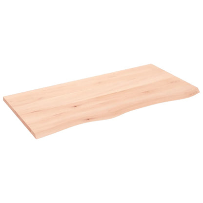 Wall Shelf 100x50x2 cm Untreated Solid Wood Oak