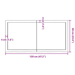 Wall Shelf 120x60x(2-6) cm Untreated Solid Wood Oak