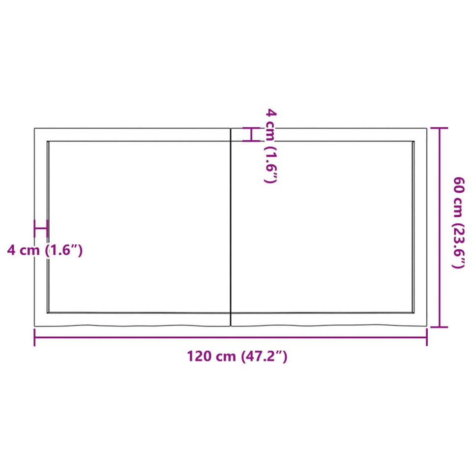 Wall Shelf 120x60x(2-6) cm Untreated Solid Wood Oak