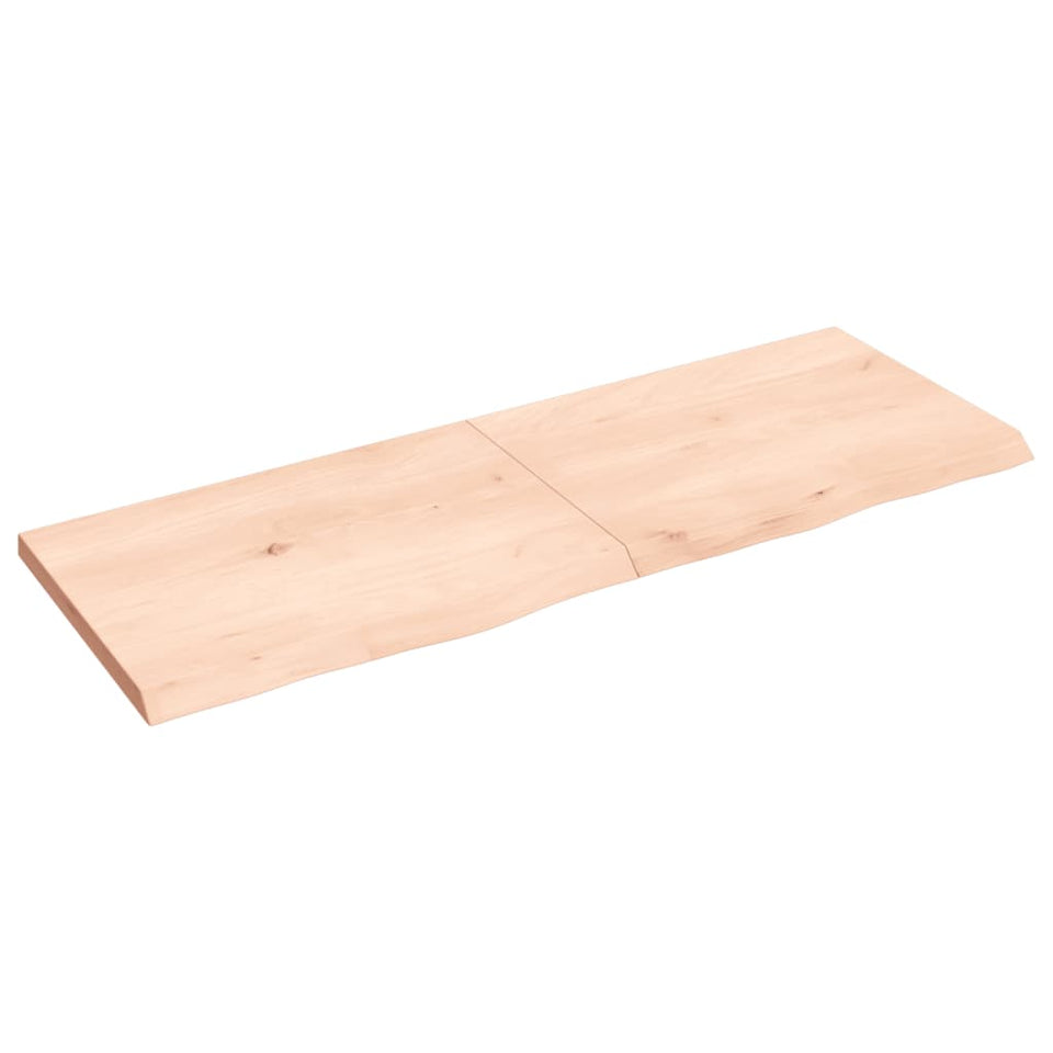 Wall Shelf 140x50x(2-4) cm Untreated Solid Wood Oak