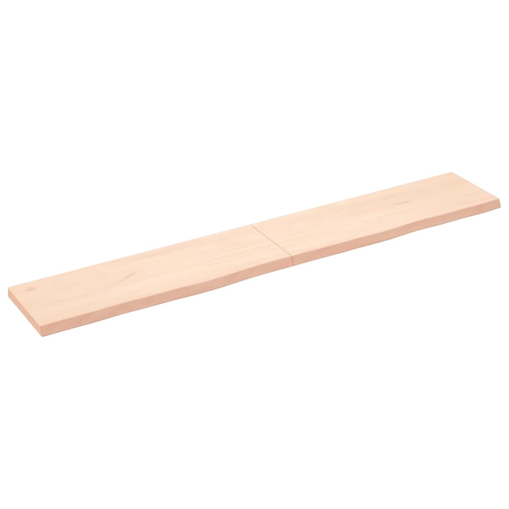 Wall Shelf 180x30x(2-4) cm Untreated Solid Wood Oak