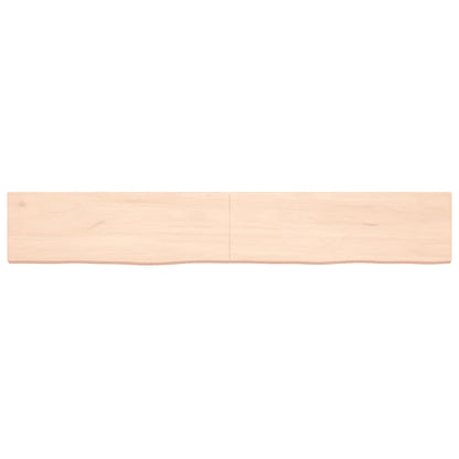 Wall Shelf 180x30x(2-4) cm Untreated Solid Wood Oak