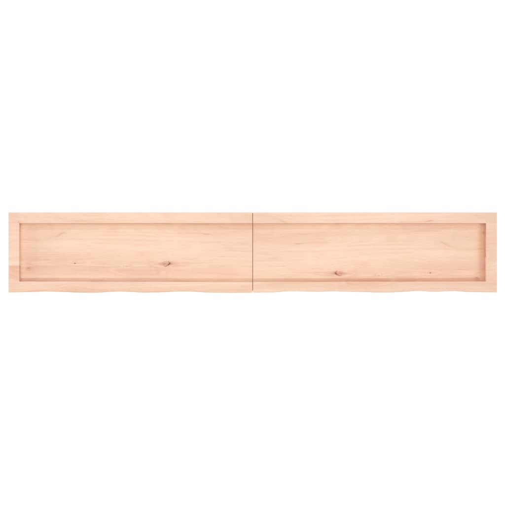 Wall Shelf 180x30x(2-4) cm Untreated Solid Wood Oak