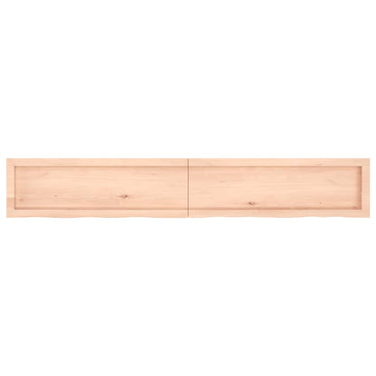 Wall Shelf 180x30x(2-4) cm Untreated Solid Wood Oak