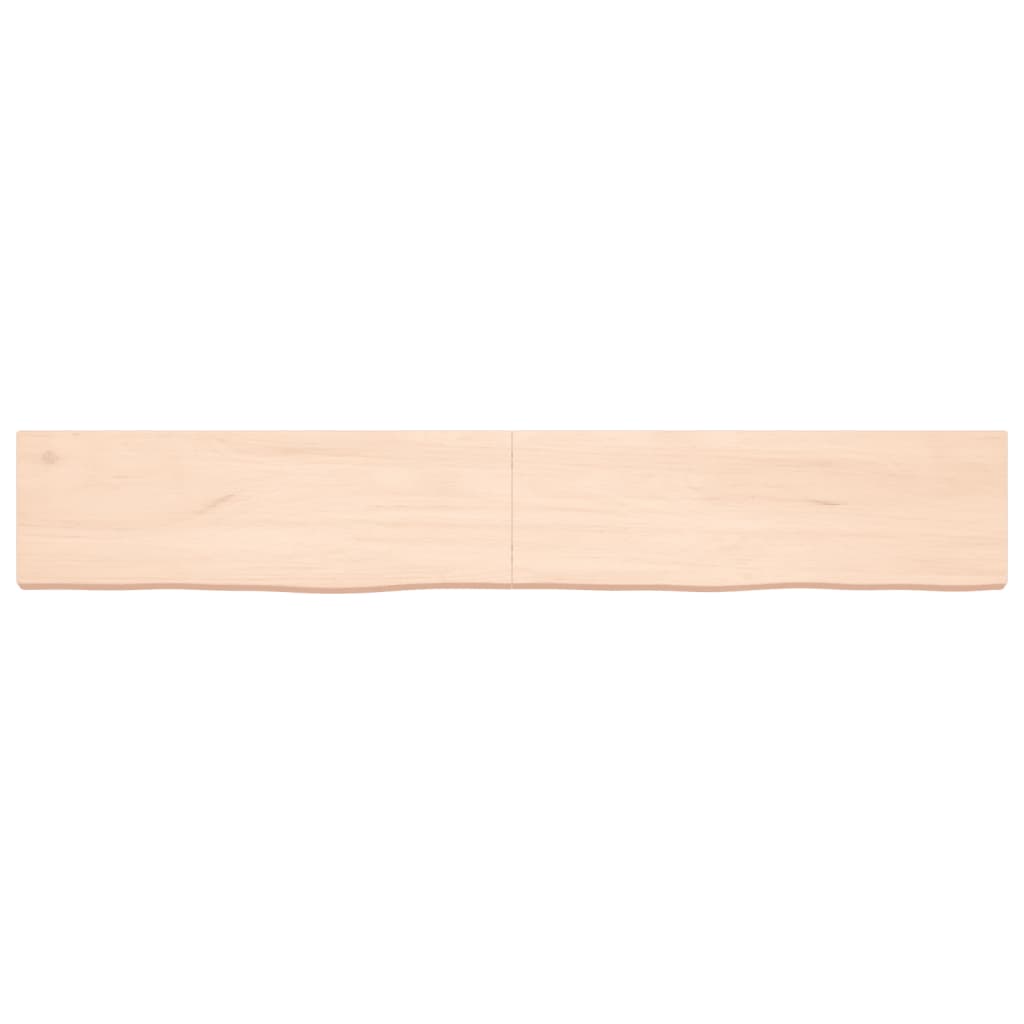 Wall Shelf 180x30x(2-6) cm Untreated Solid Wood Oak