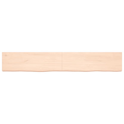 Wall Shelf 180x30x(2-6) cm Untreated Solid Wood Oak