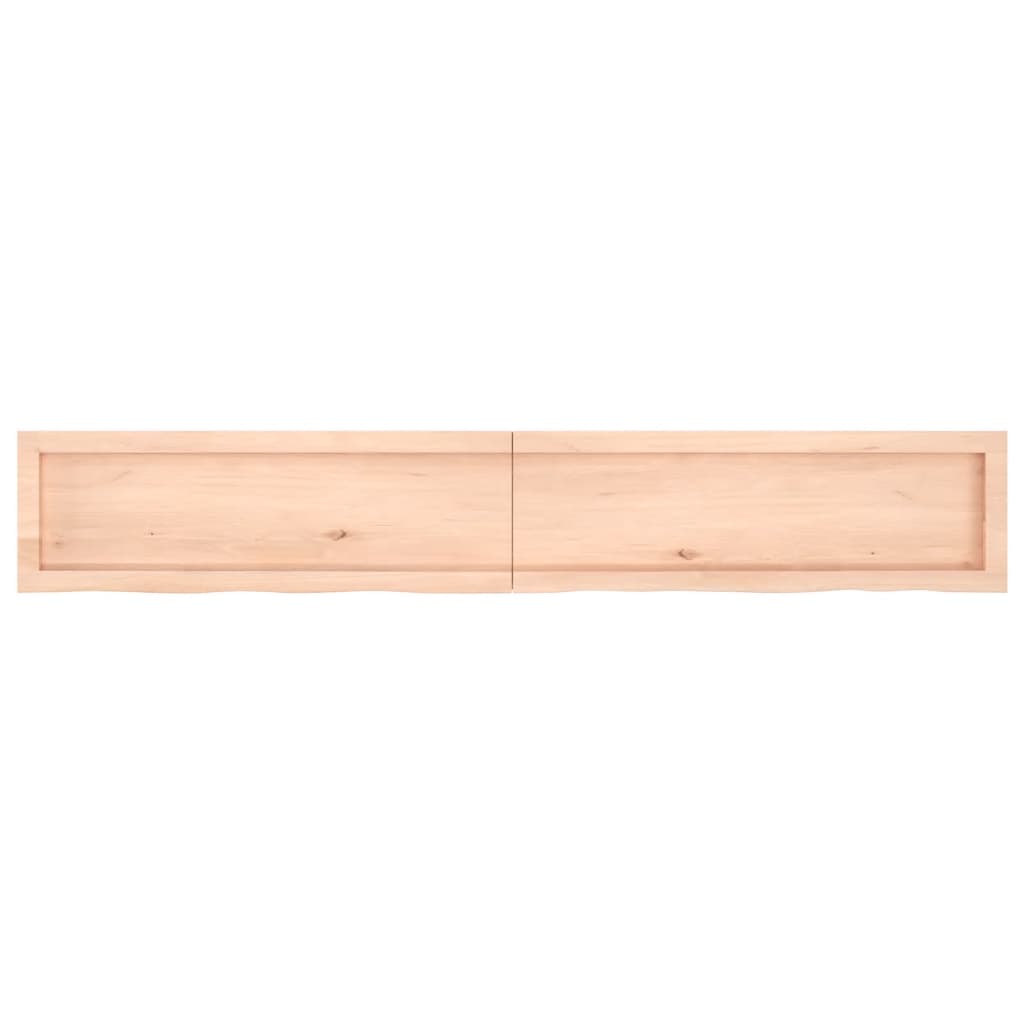 Wall Shelf 180x30x(2-6) cm Untreated Solid Wood Oak