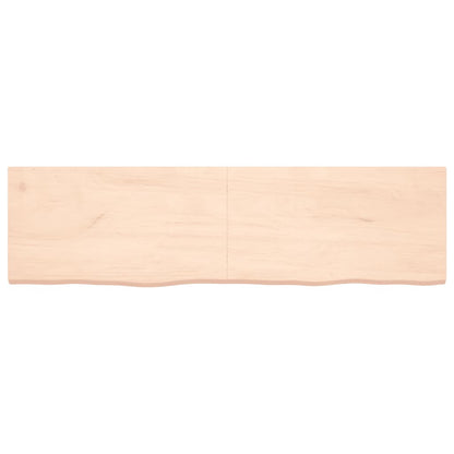 Wall Shelf 180x50x(2-4) cm Untreated Solid Wood Oak