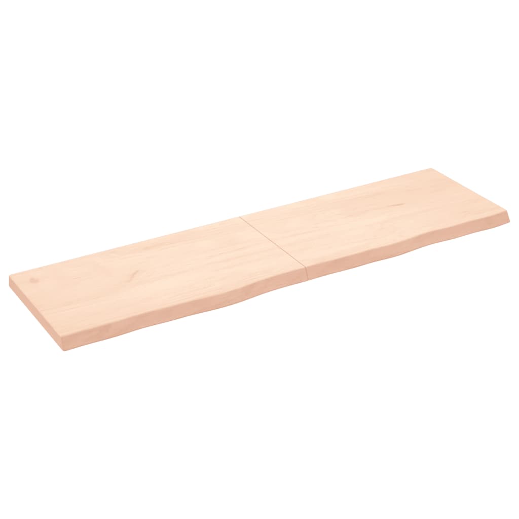 Wall Shelf 180x50x(2-6) cm Untreated Solid Wood Oak