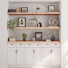Wall Shelf 180x50x(2-6) cm Untreated Solid Wood Oak
