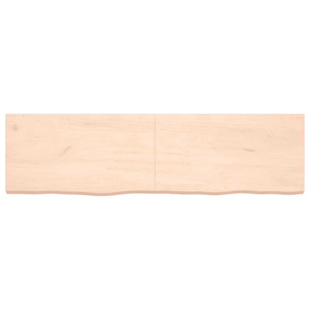 Wall Shelf 180x50x(2-6) cm Untreated Solid Wood Oak