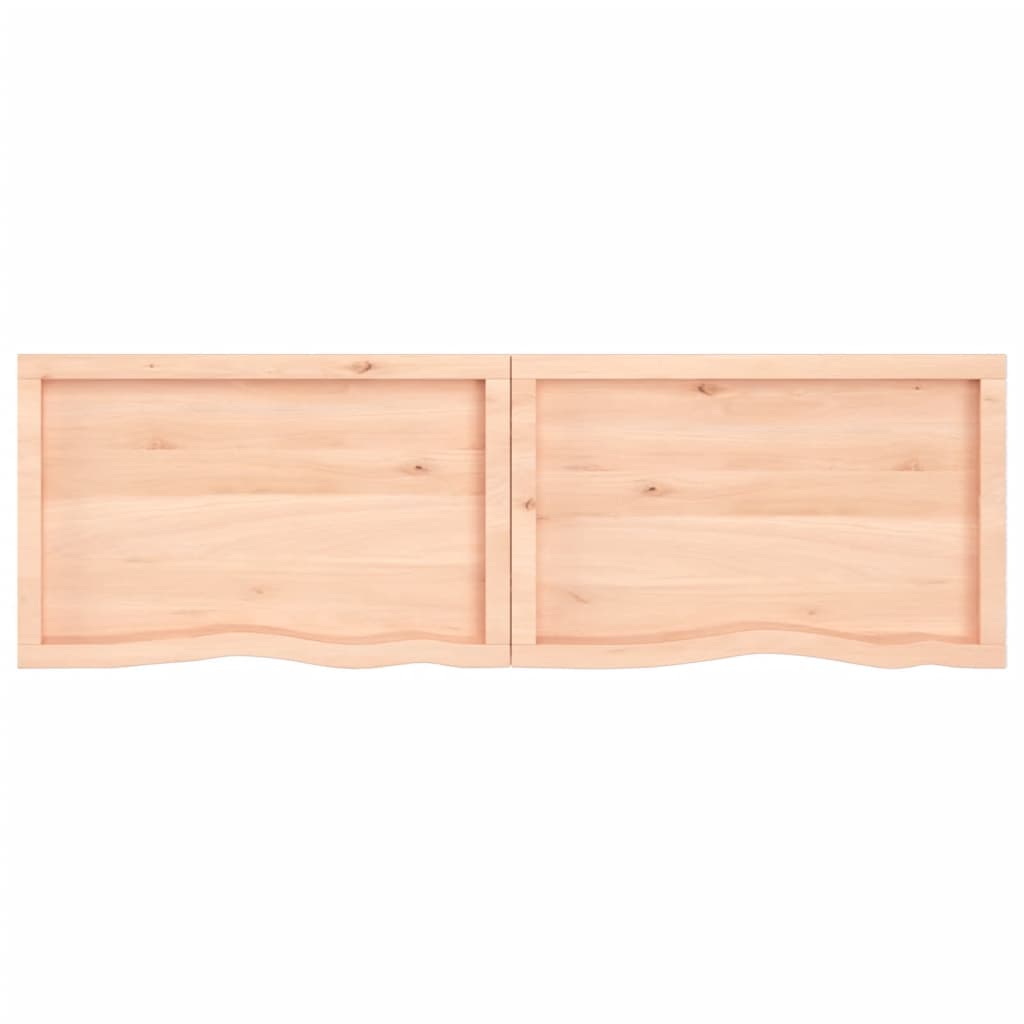 Wall Shelf 180x50x(2-6) cm Untreated Solid Wood Oak