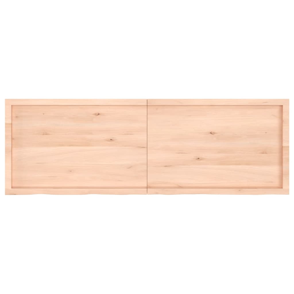 Wall Shelf 180x60x(2-4) cm Untreated Solid Wood Oak