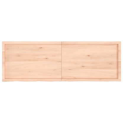 Wall Shelf 180x60x(2-4) cm Untreated Solid Wood Oak