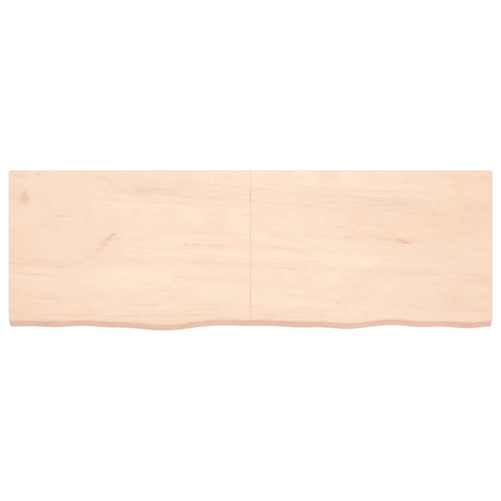 Wall Shelf 180x60x(2-4) cm Untreated Solid Wood Oak