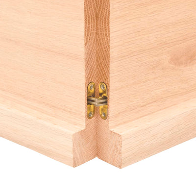 Wall Shelf 200x60x(2-4) cm Untreated Solid Wood Oak