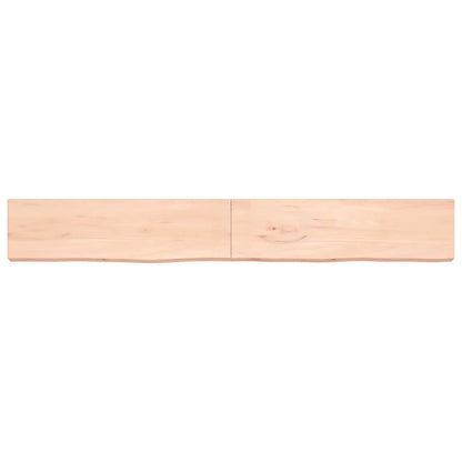 Wall Shelf 220x30x(2-6) cm Untreated Solid Wood Oak