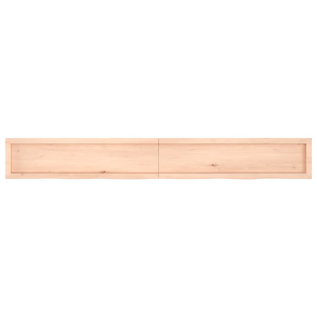 Wall Shelf 220x30x(2-6) cm Untreated Solid Wood Oak