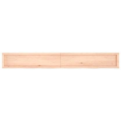 Wall Shelf 220x30x(2-6) cm Untreated Solid Wood Oak