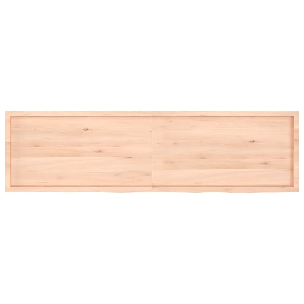 Wall Shelf 220x60x(2-6) cm Untreated Solid Wood Oak