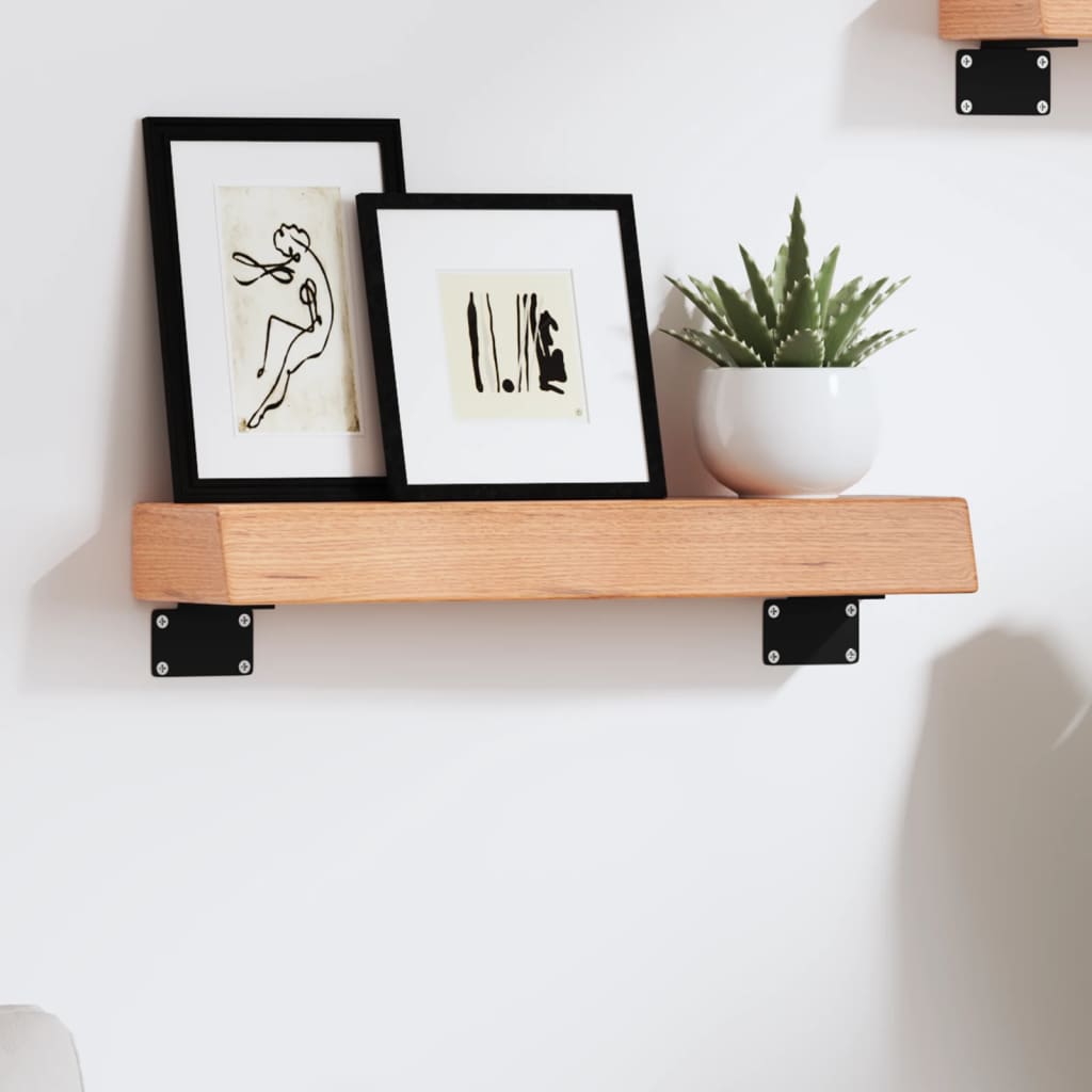 Wall Shelf Light Brown 40x10x6 cm Treated Solid Wood Oak