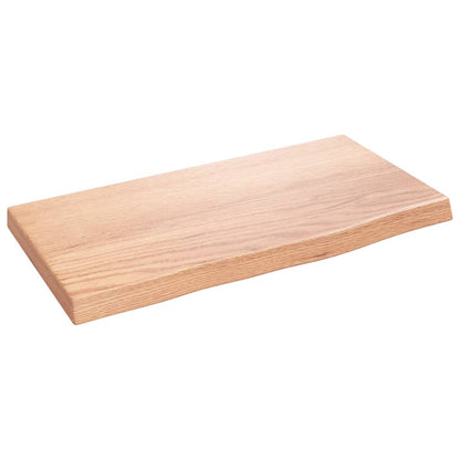 Wall Shelf Light Brown 40x20x2 cm Treated Solid Wood Oak