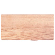 Wall Shelf Light Brown 40x20x6 cm Treated Solid Wood Oak