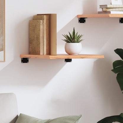 Wall Shelf Light Brown 40x40x2 cm Treated Solid Wood Oak