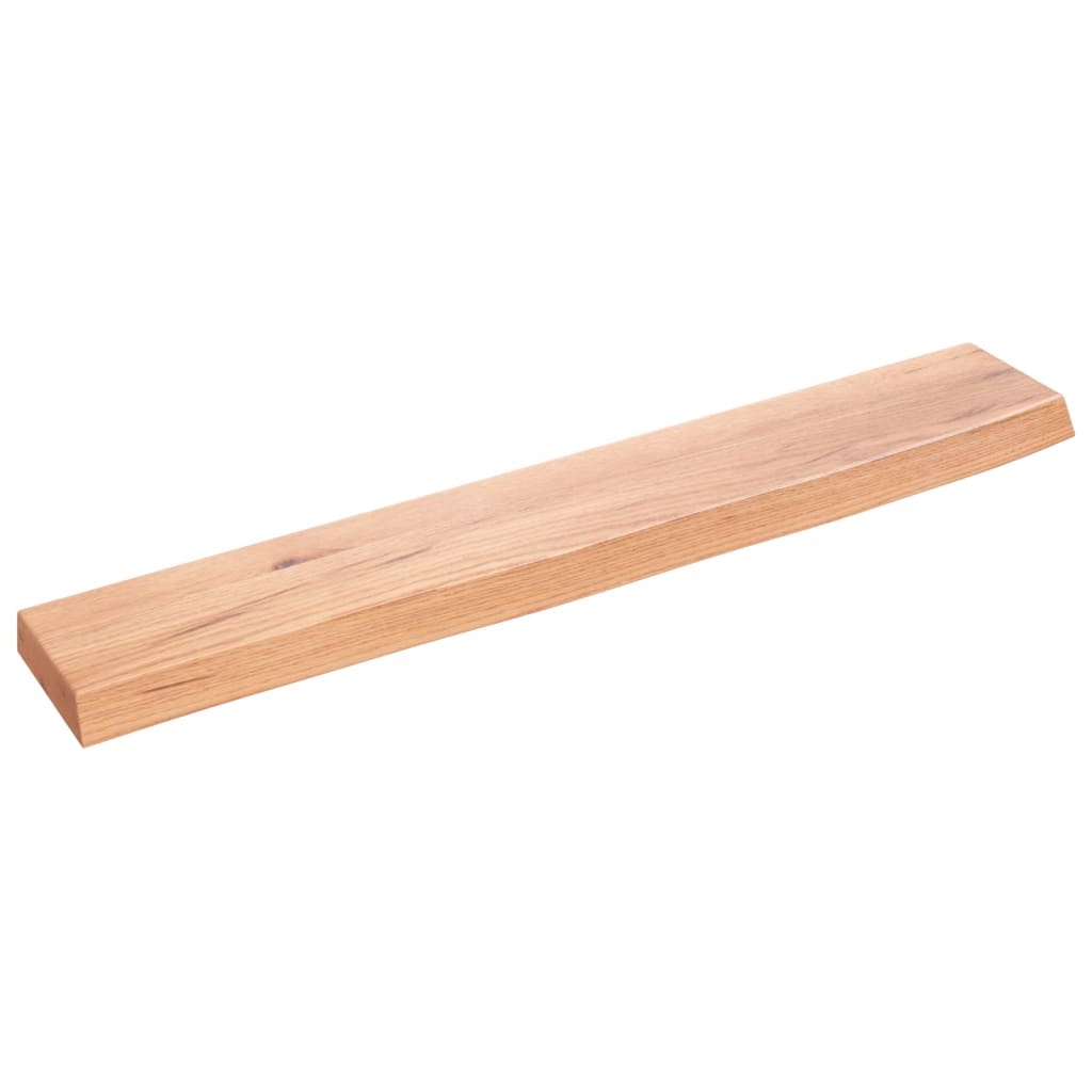 Wall Shelf Light Brown 60x10x2 cm Treated Solid Wood Oak