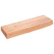 Wall Shelf Light Brown 60x20x6 cm Treated Solid Wood Oak