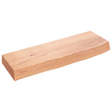 Wall Shelf Light Brown 60x20x6 cm Treated Solid Wood Oak