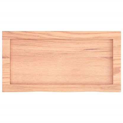 vidaXL Wall Shelf Light Brown Solid Oak Wood with a Varnished Finish