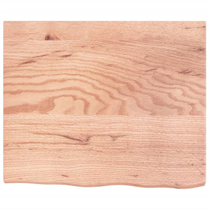 Wall Shelf Light Brown 60x50x(2-4) cm Treated Solid Wood Oak