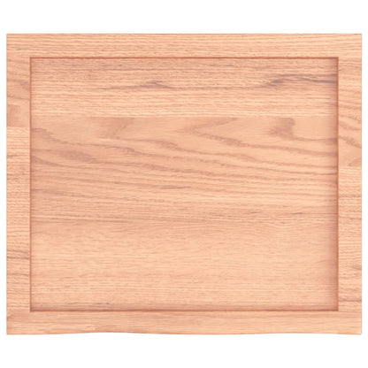 Wall Shelf Light Brown 60x50x(2-4) cm Treated Solid Wood Oak