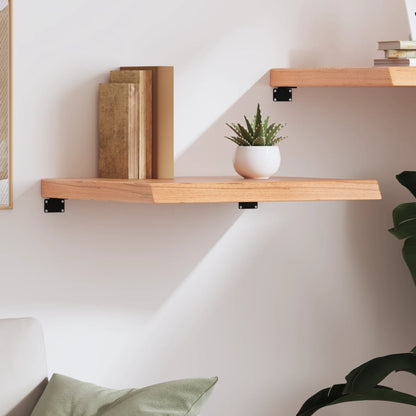 Wall Shelf Light Brown 60x50x(2-6) cm Treated Solid Wood Oak