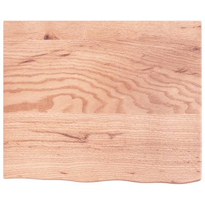 Wall Shelf Light Brown 60x50x(2-6) cm Treated Solid Wood Oak