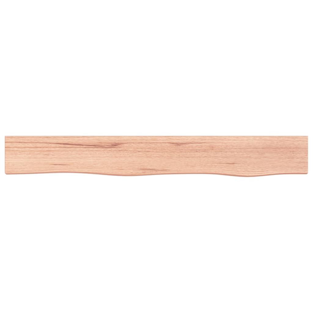 Wall Shelf Light Brown 80x10x4 cm Treated Solid Wood Oak