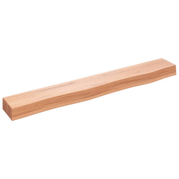 Wall Shelf Light Brown 80x10x6 cm Treated Solid Wood Oak